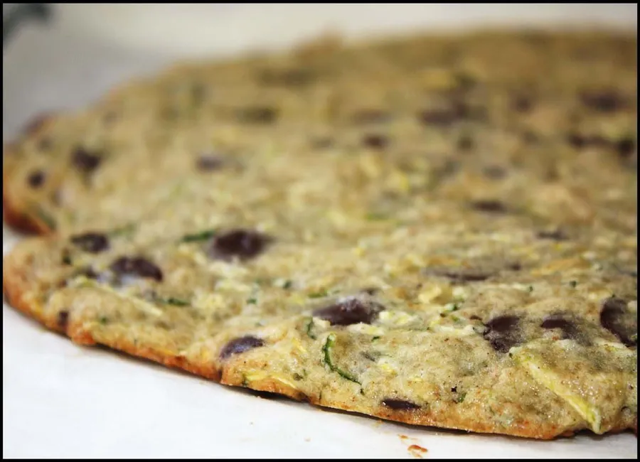 Giant cookie courgettes-chocolat