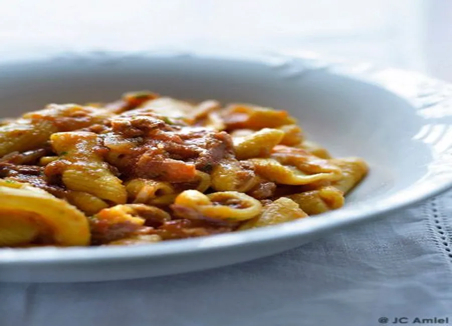 Gigli all'amatriciana di culatello