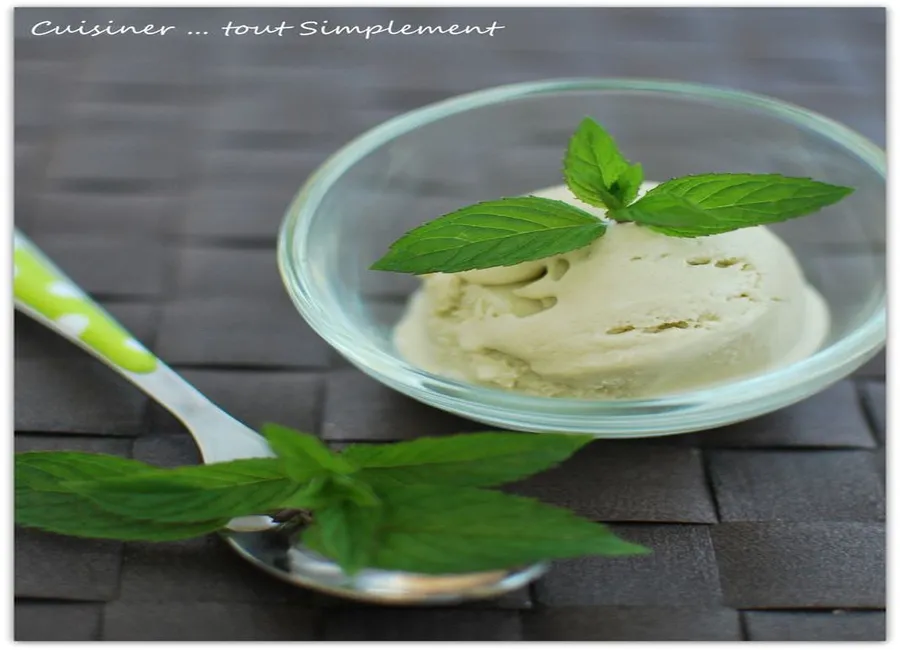 Glace à la menthe fraîche