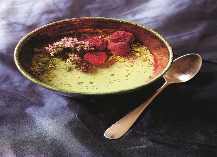 Mousse au matcha et à la pistache