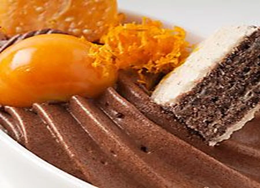 Mousse chocolat aromatisée à lorange