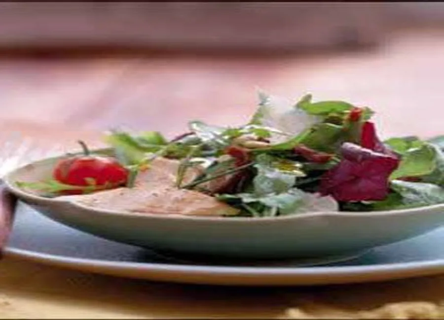 Poires, haricots verts et crème au citron