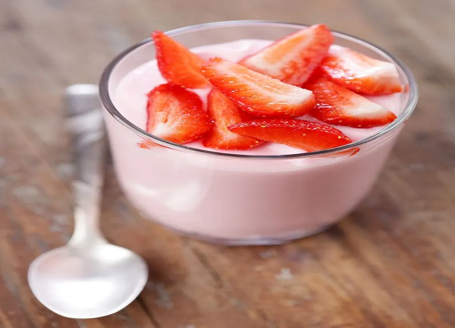 Panna cotta à la compote de fraise