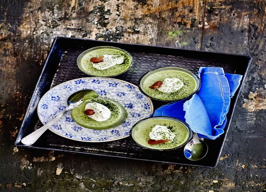 Panna cotta au thé vert
