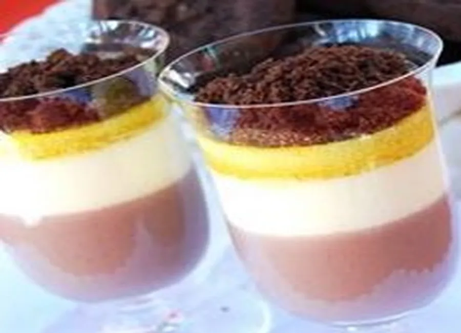 Panna cotta aux biscuits au chocolat et à l'orange