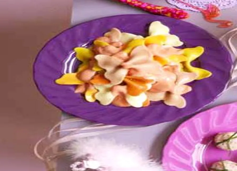 Papillons, sauce rose