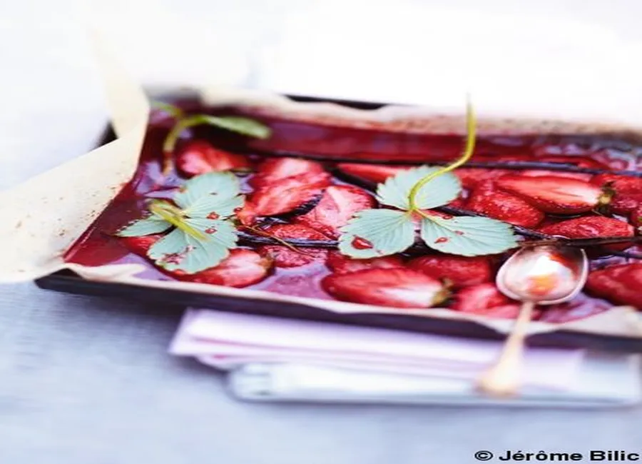 Papillote de fraises