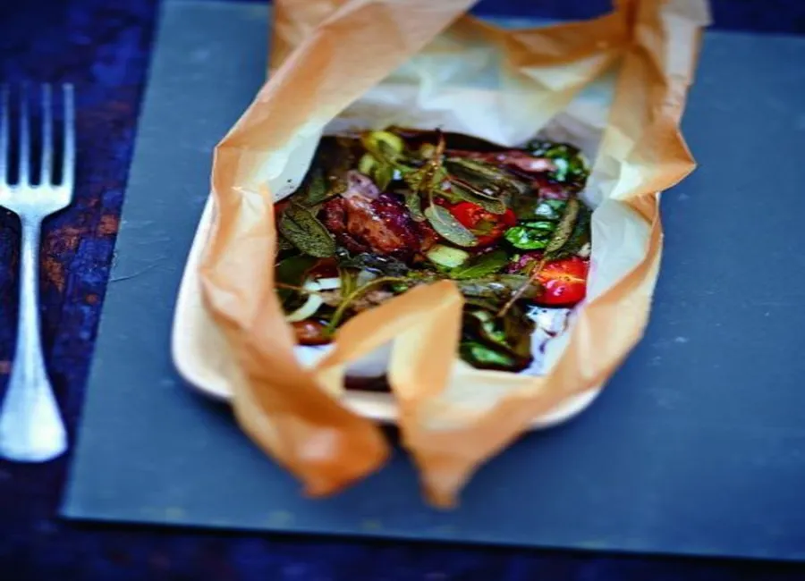 Papillotes d'agneau à la sauge