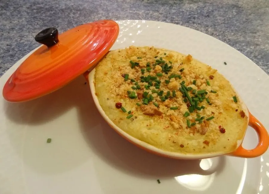 Parmentier de saumon et cabillaud au citron-thym
