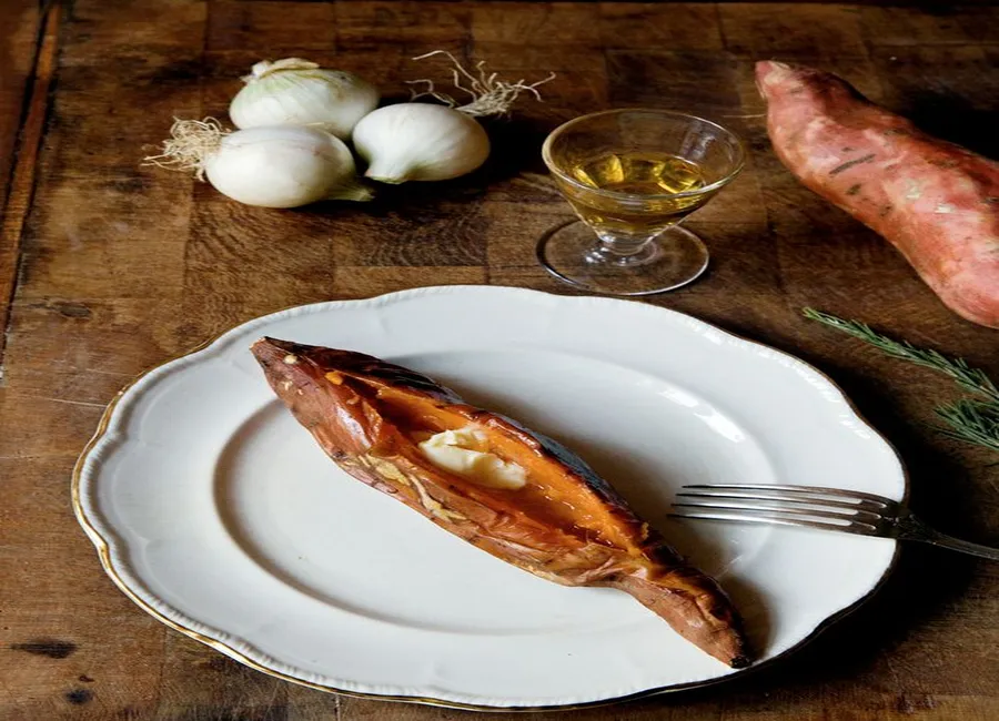 Patates douces au romarin