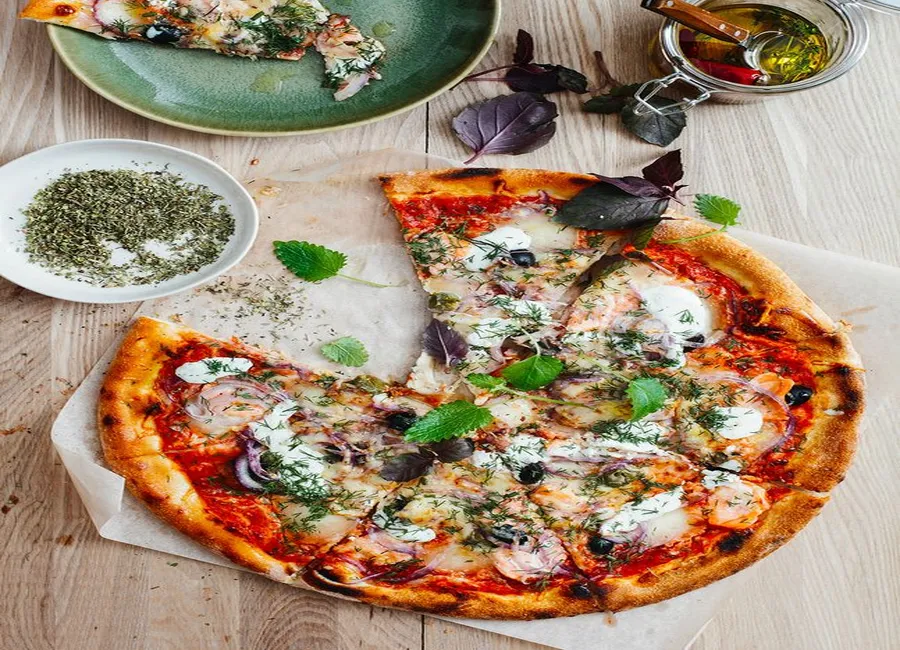 Pizza poêlée aux aubergines
