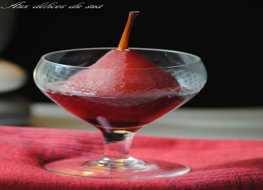 Poire au vin rouge