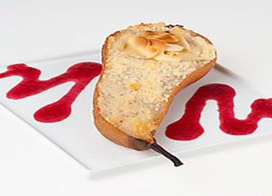 Poire aux amandes cuites