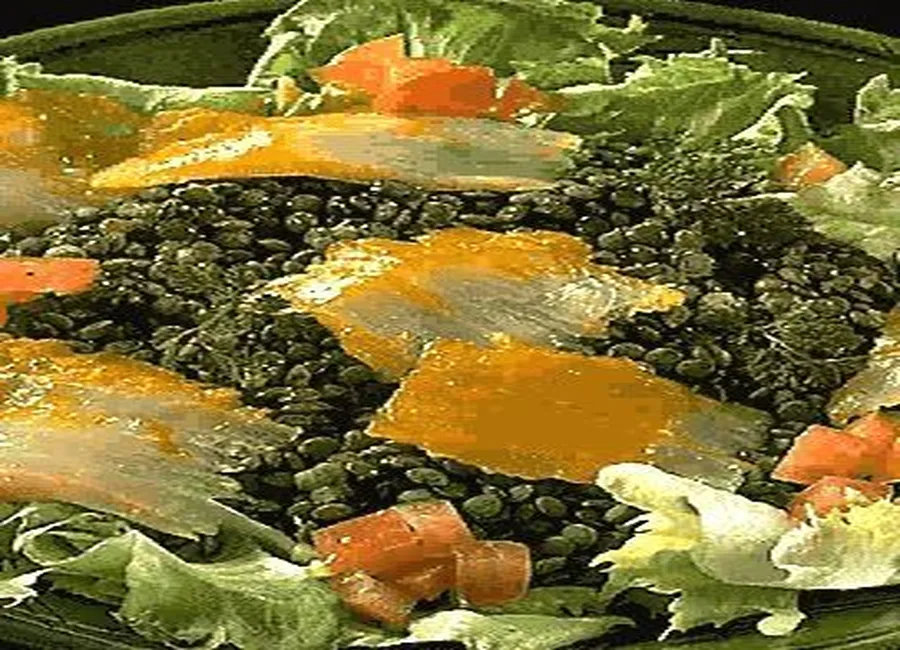 Poisson fumé aux lentilles