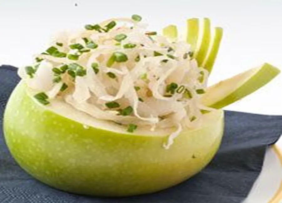 Pomme farcie de choucroute