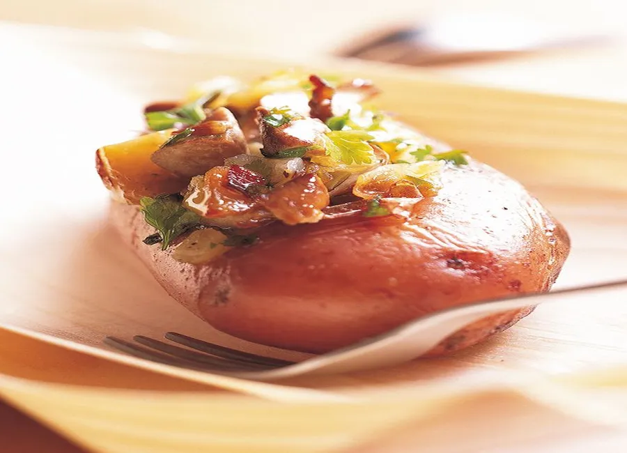 Pommes de terre farcies aux cèpes