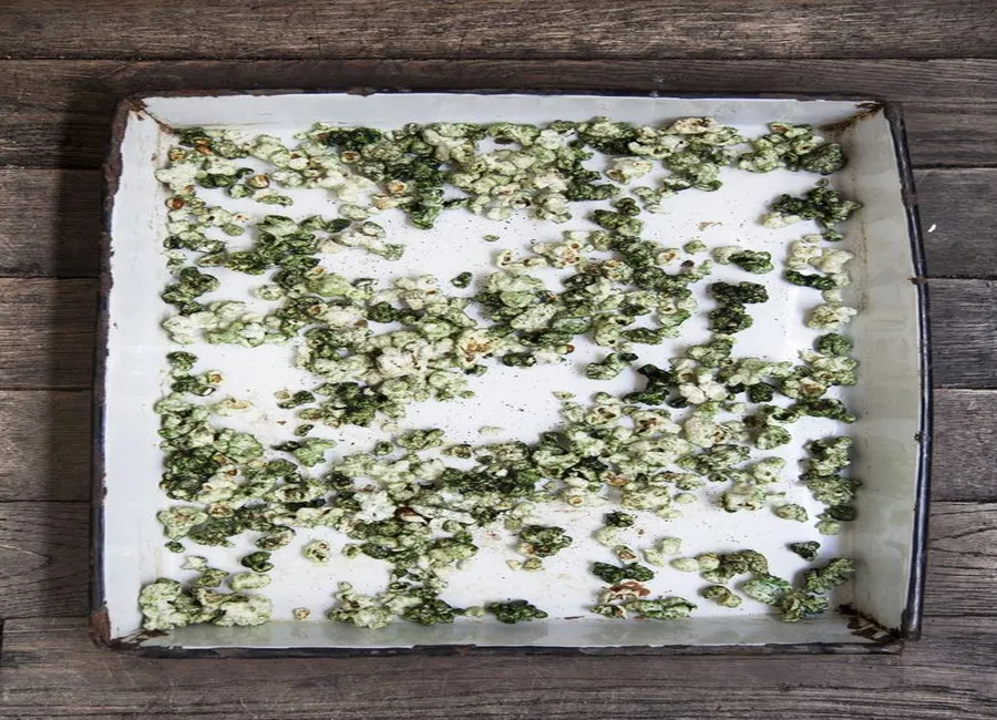 Pop-corn à la spiruline