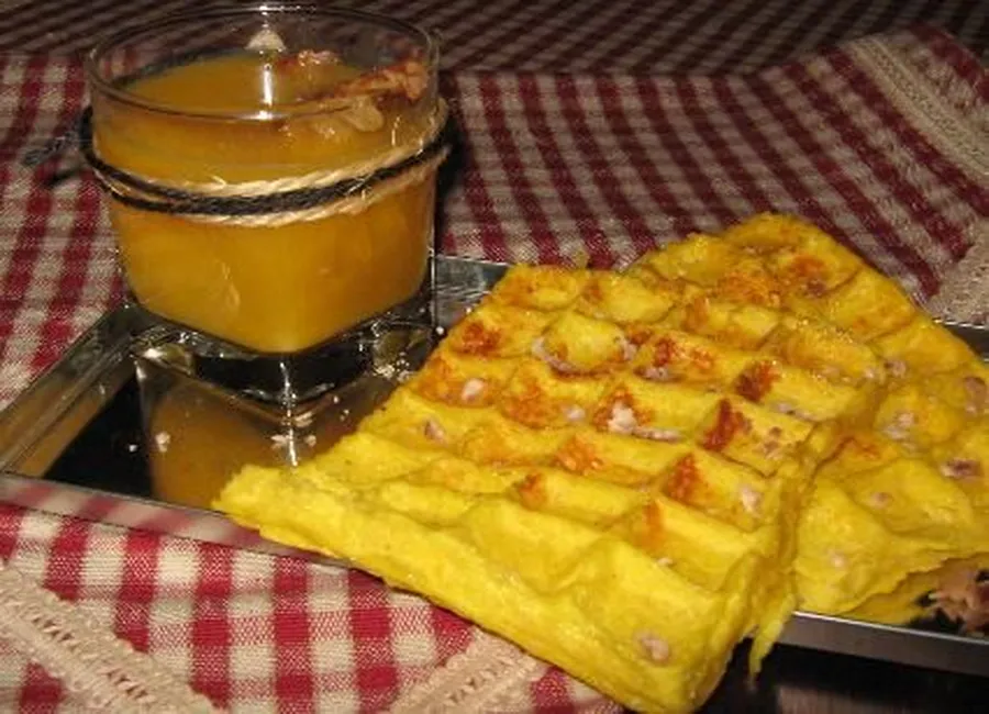 Potimarron en gaufre croustillante et son velouté douceur
