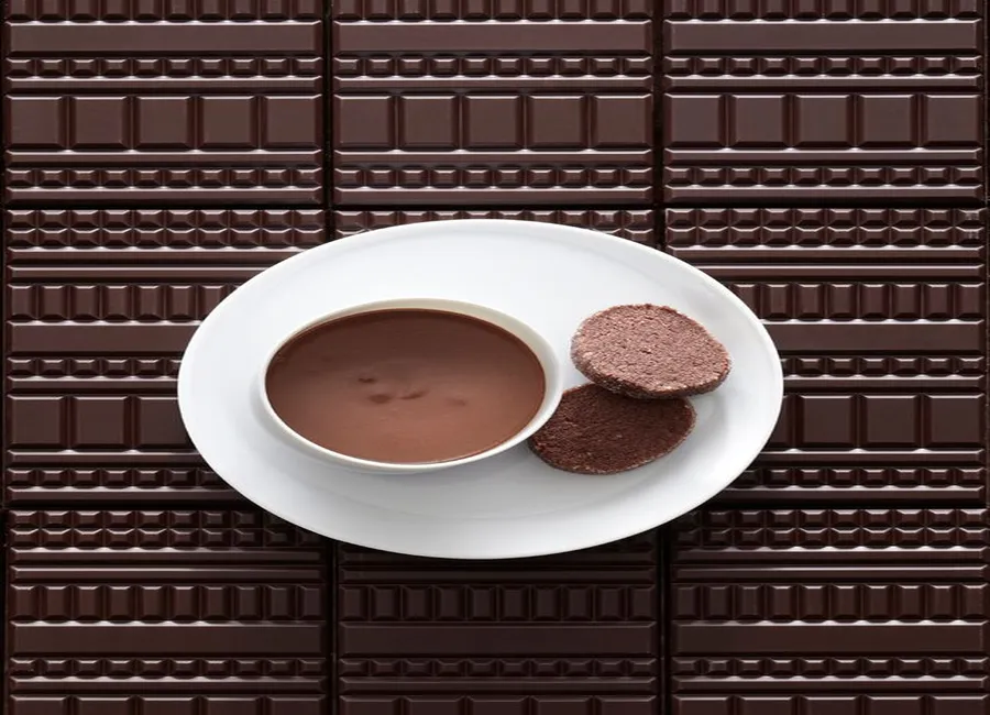 Pots de crème chocolat, sablés diamant