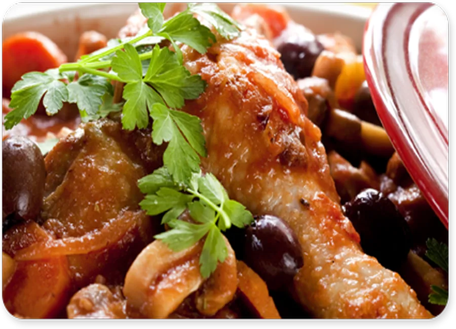 Poulet aux olives et au thym