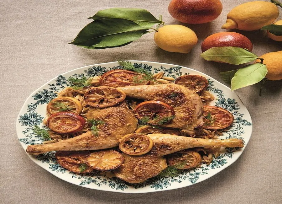 Poulet et orzo aux agrumes