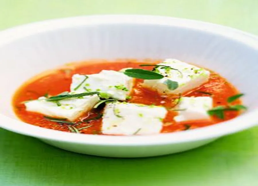 Soupe fraîche à la feta