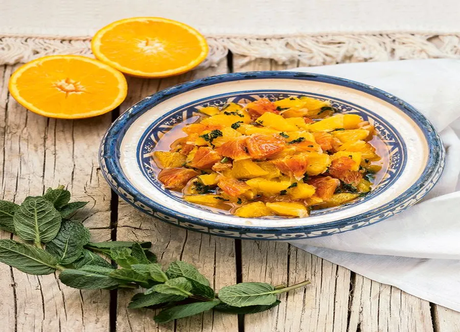 Salade d'oranges à la menthe
