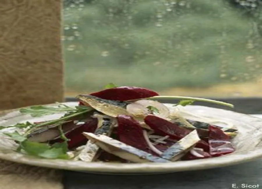 Salade de betterave crapaudine au maquereau
