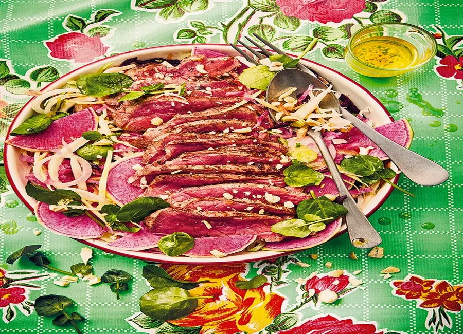 Salade de boeuf thaïe et crudités