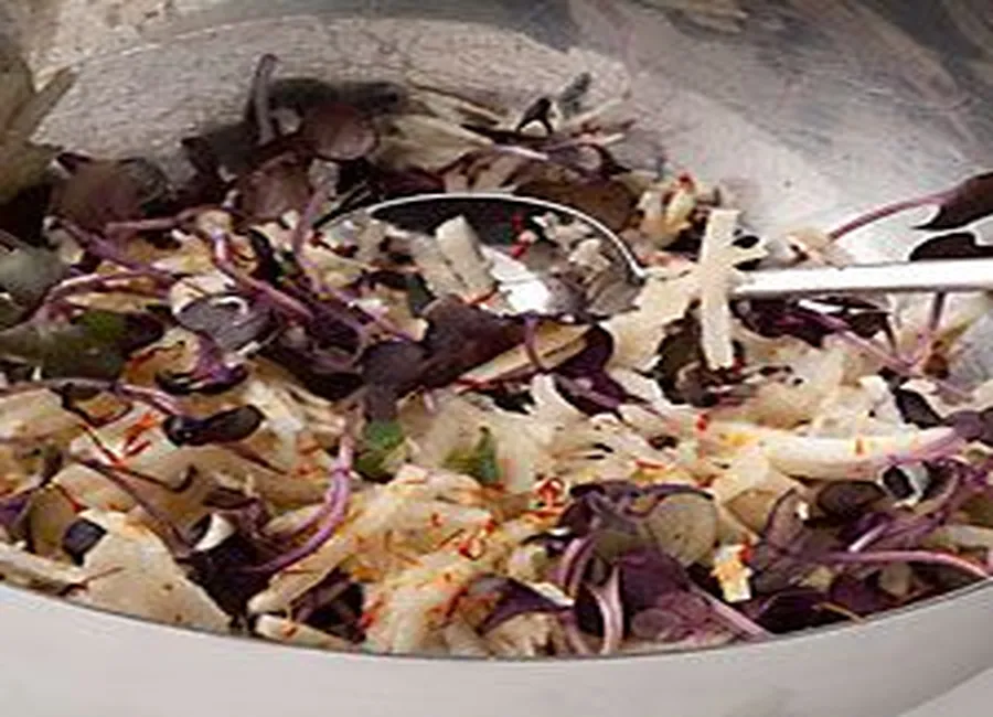 Salade de céleri et pousses de radis