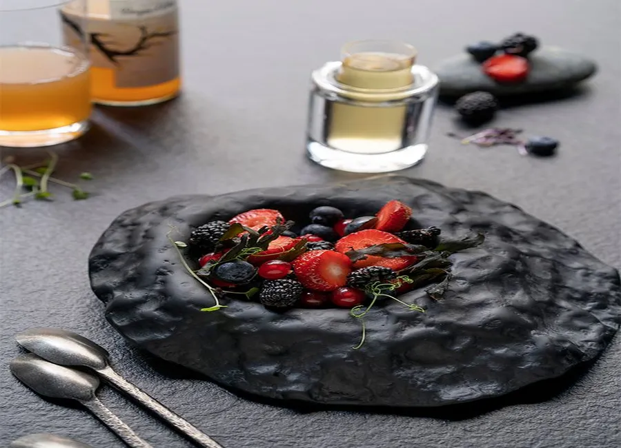 Salade de fruits rouges, infusion d'algues