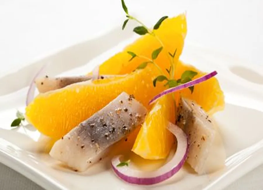 Salade de harengs à l'orange