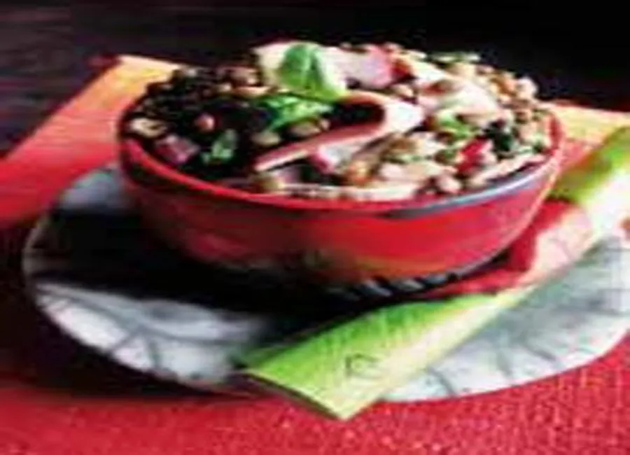 Salade de lentilles poire-jambon