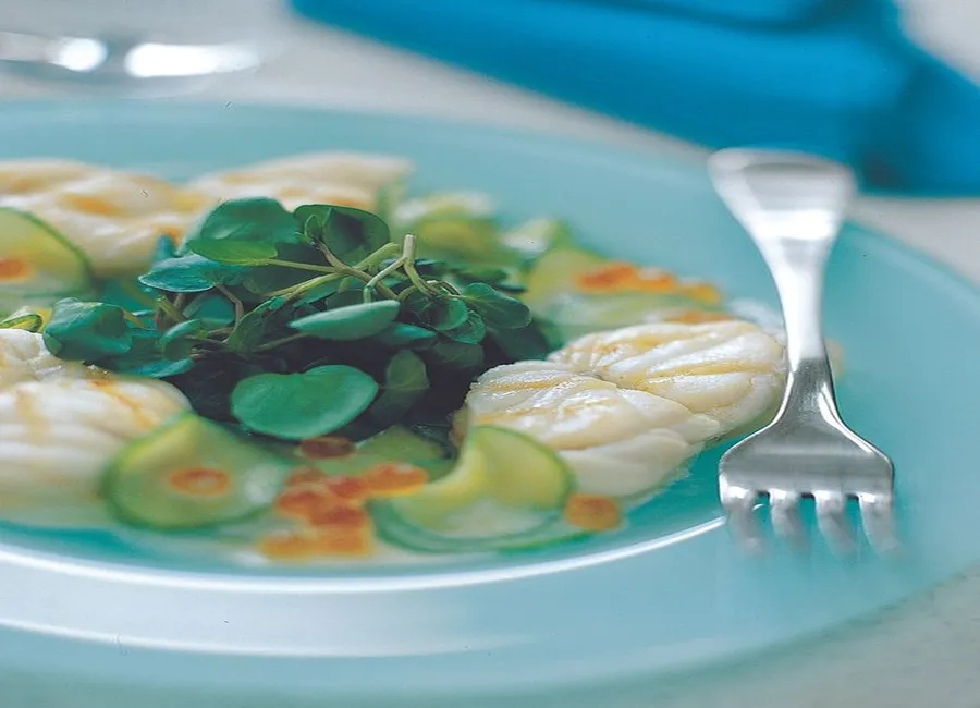 Salade de lotte aux oeufs de saumon
