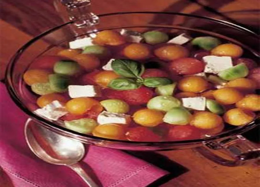 Salade de trois melons à la feta
