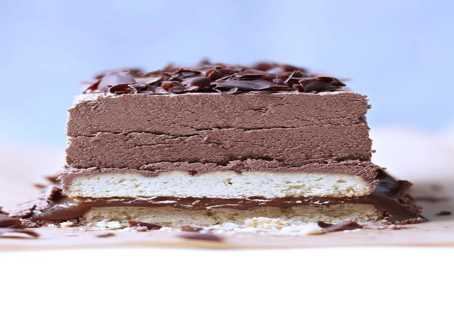 Shortbread, salidou et mousse chocolat