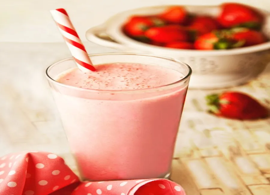 Smoothie aux fraises et sirop d'agave thermomix
