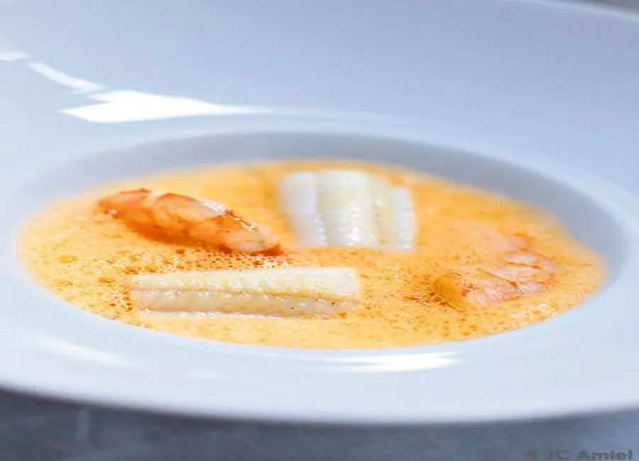 Sole et gambas poêlées, sauce épicée