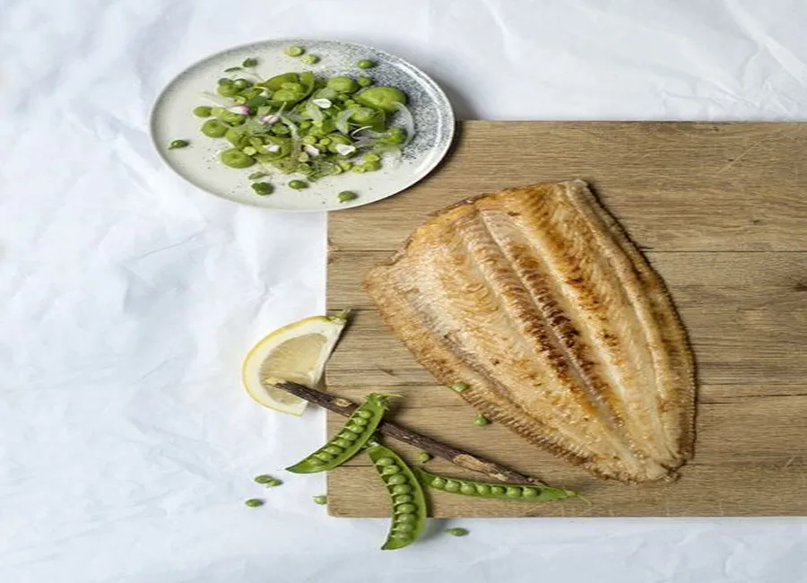 Sole, petits pois, bergamote et gingembre