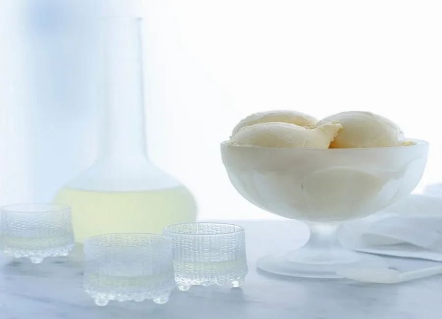 Sorbet granité à la pomme verte