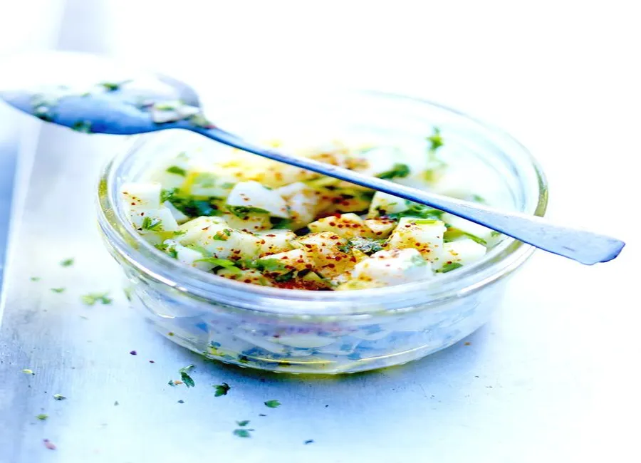Tartare de saint-jacques et pommes