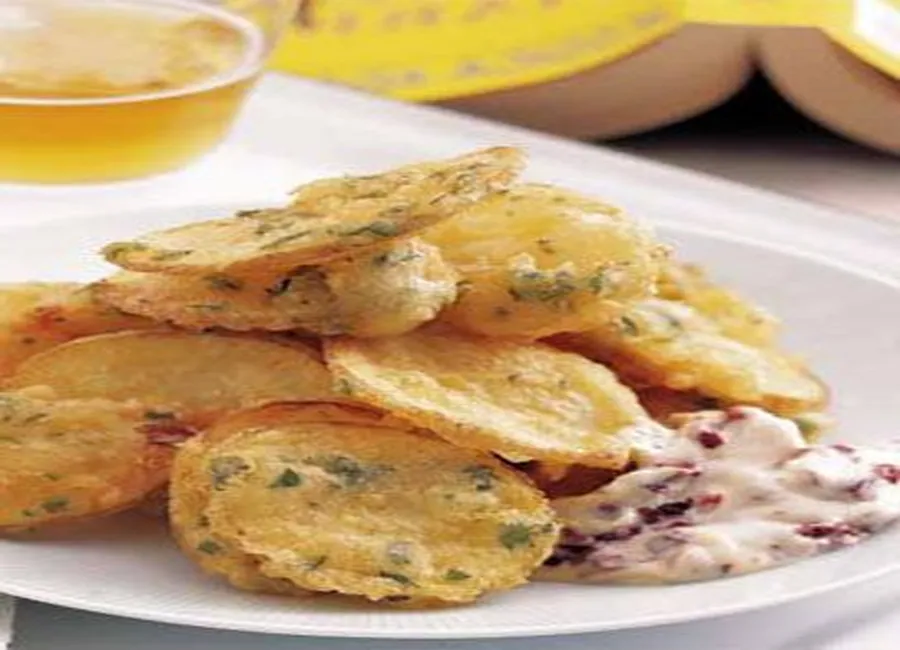 Tempura de pommes de terre à l'estragon