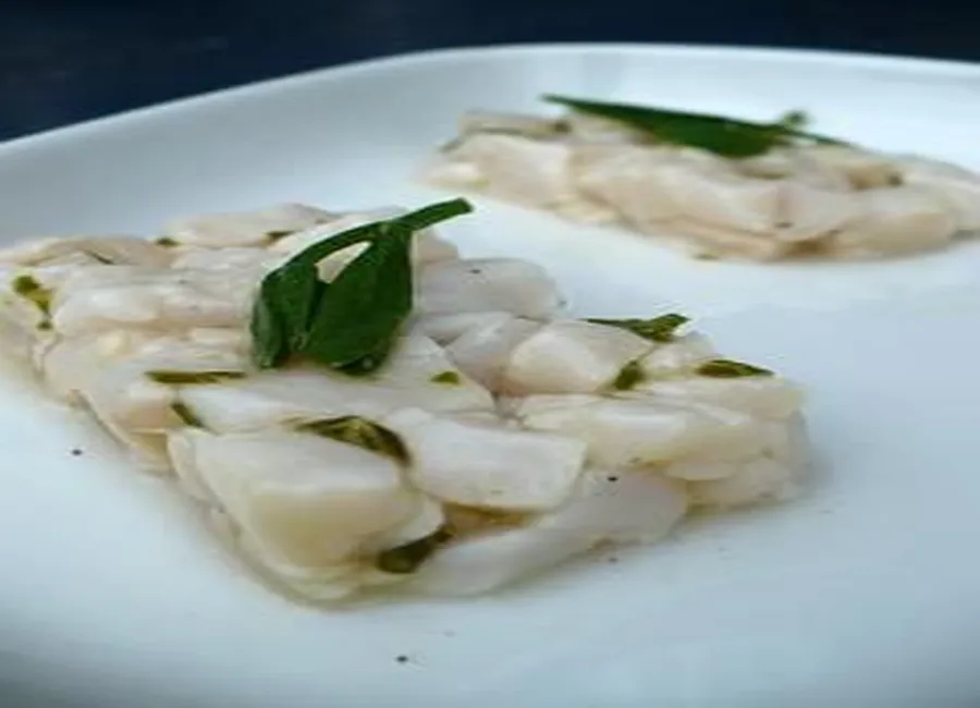 Tartare de st jacques à la criste marine
