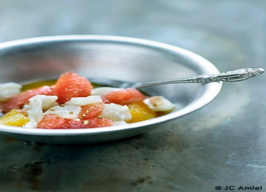 Tartare de lieu jaune et agrumes