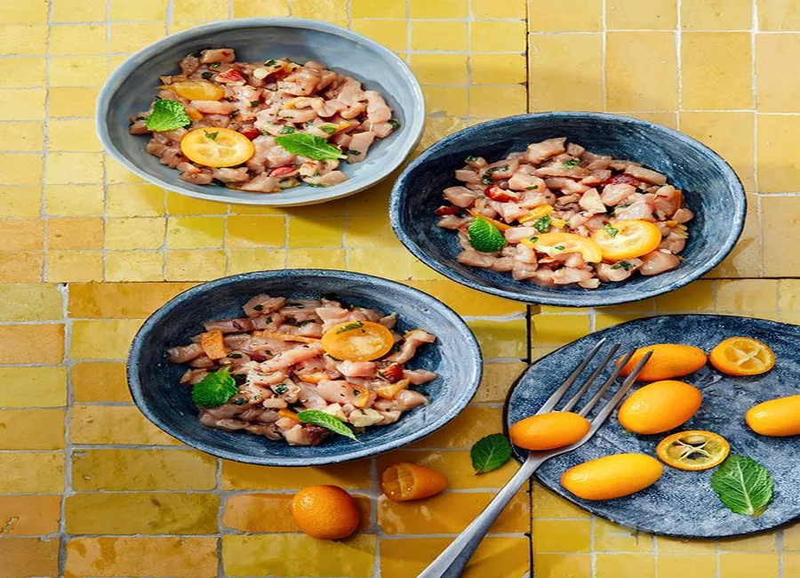 Tartare de veau aux kumquats