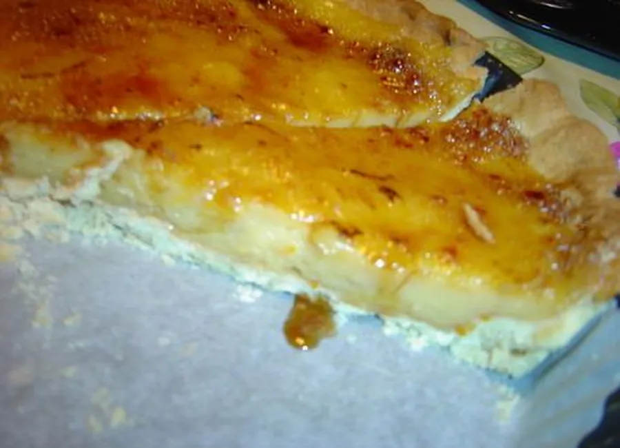 Tarte à l'orange facon crème brûlée