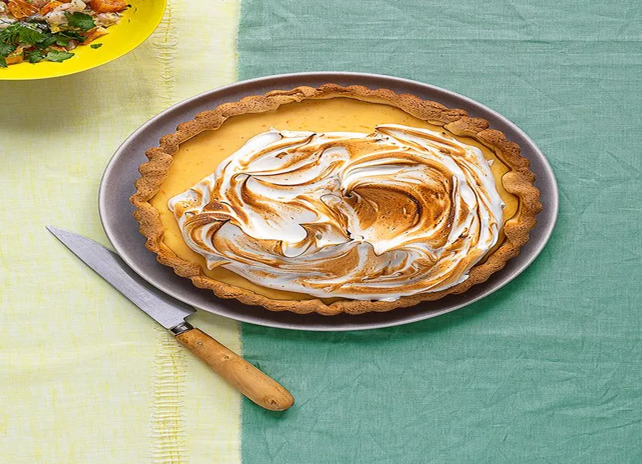 Tarte à l'orange sanguine meringuée