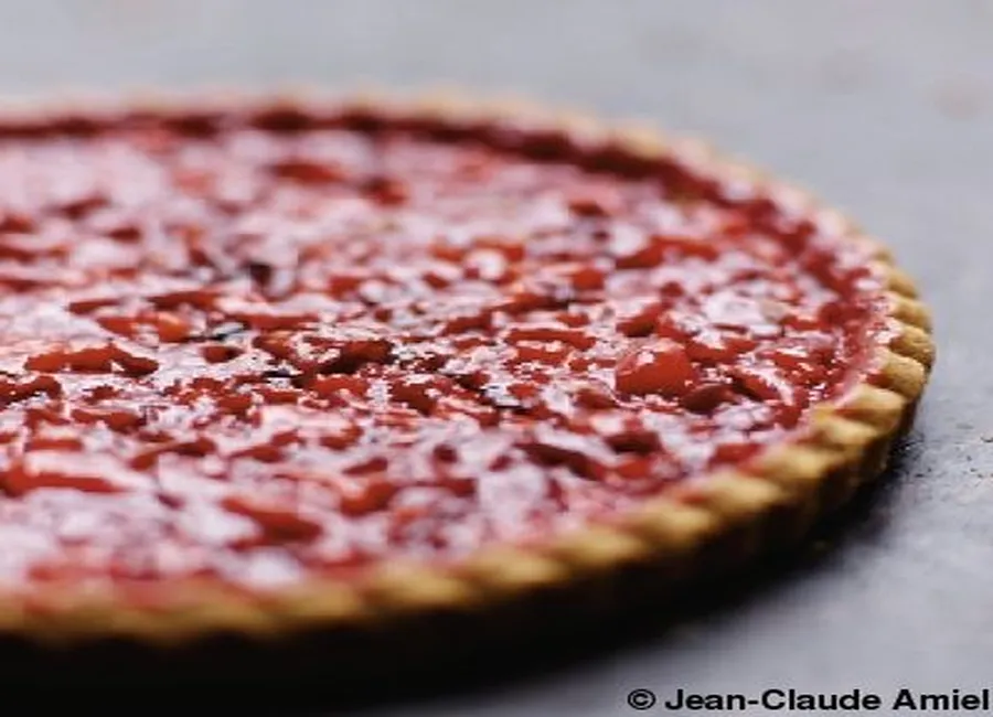 Tarte à la praline rouge
