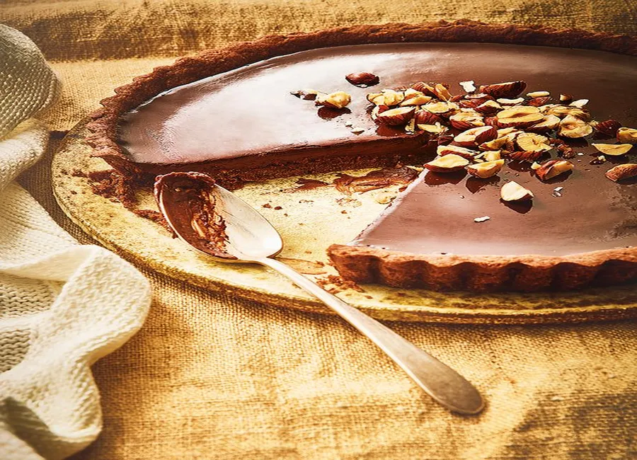 Tarte au chocolat, pâte cacao