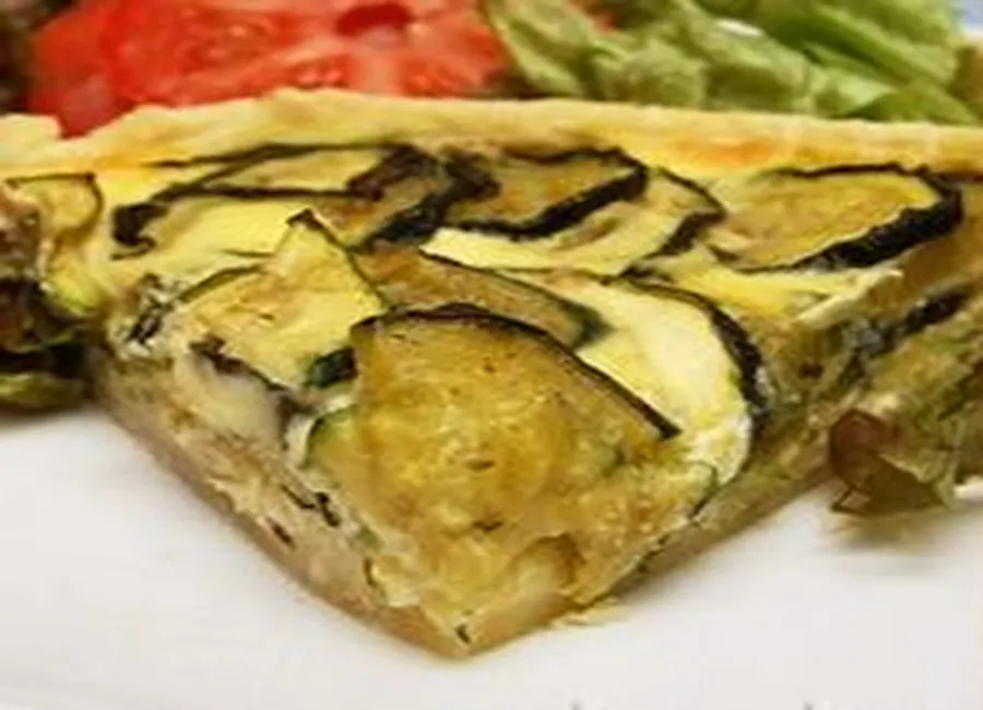 Tarte aux courgettes, fêta et menthe